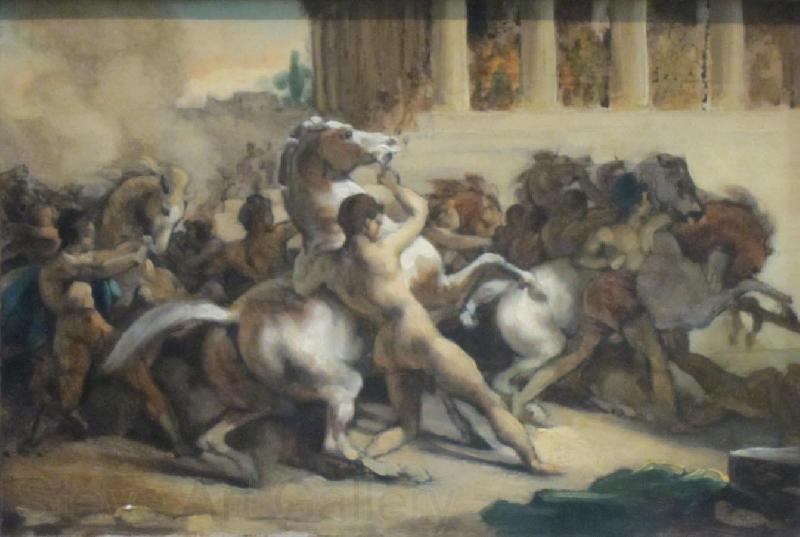 Ferdinand Hodler Race of the Riderless Horses Norge oil painting art